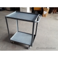 Grey Steel 24" x 30" 2 Level Utility Product Cart